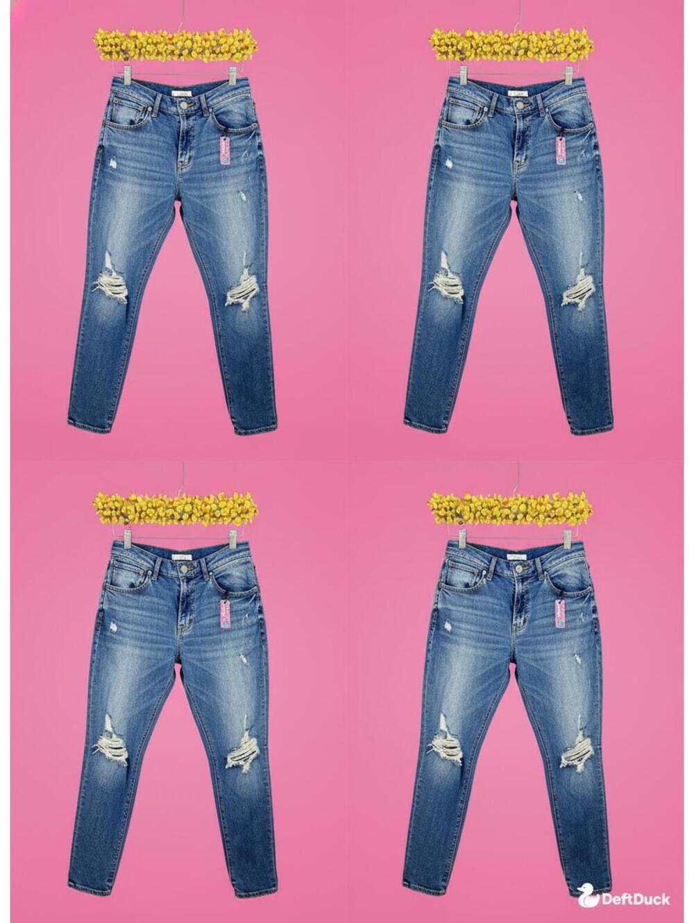 Original Use Distressed Blue Jeans - Your New Favorite Quack-Worthy Denim!